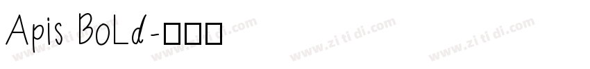 Apis BoLd字体转换
